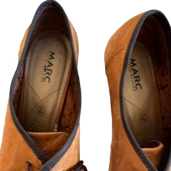 𝅺marc Art of Walking Lace Up Pumps Beige Suede Size 6.5 - Picture 2 of 6